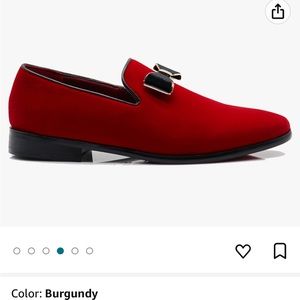 ENZO ROMEO Vintage Bow Tie Velvet Slip On Fashion Shoes Classic Formal Shoes